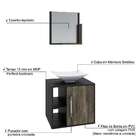 Conjunto Para Banheiro Gabinete Com Cuba Folha L38 E Espelhei