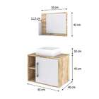 Conjunto Para Banheiro Gabinete Com Cuba Q32 E Espelheira Sof