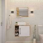 Conjunto Para Banheiro Gabinete Com Cuba Q32 E Espelheira Sof