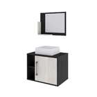 Conjunto Para Banheiro Gabinete Com Cuba Q32 E Espelheira Sof