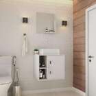 Conjunto Para Banheiro Gabinete Com Cuba Q32 E Espelheira Sof