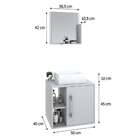 Conjunto Para Banheiro Gabinete Com Cuba Q32 E Espelheira Sof