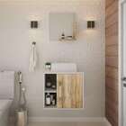 Conjunto Para Banheiro Gabinete Com Cuba Q32 E Espelheira Sof