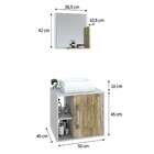 Conjunto Para Banheiro Gabinete Com Cuba Q32 E Espelheira Sof