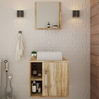 Conjunto Para Banheiro Gabinete Com Cuba Q32 E Espelheira Sof