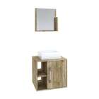 Conjunto Para Banheiro Gabinete Com Cuba Q32 E Espelheira Sof