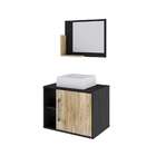 Conjunto Para Banheiro Gabinete Com Cuba Q32 E Espelheira Sof