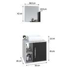 Conjunto Para Banheiro Gabinete Com Cuba Q32 E Espelheira Sof