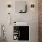 Conjunto Para Banheiro Gabinete Com Cuba Q32 E Espelheira Sof