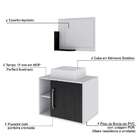 Conjunto Para Banheiro Gabinete Com Cuba Q32 E Espelheira Sof