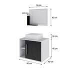 Conjunto Para Banheiro Gabinete Com Cuba Q32 E Espelheira Sof