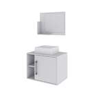 Conjunto Para Banheiro Gabinete Com Cuba Q32 E Espelheira Sof