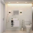 Conjunto Para Banheiro Gabinete Com Cuba Q32 E Espelheira Sof