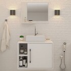 Conjunto Para Banheiro Gabinete Com Cuba Q32 E Espelheira Sof