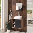 Conjunto Para Banheiro Gabinete Com Cuba Quadrada Q32 E Espel