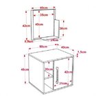 Conjunto Para Banheiro Gabinete Com Cuba Quadrada Q32 E Espel