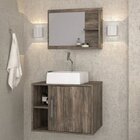 Conjunto Para Banheiro Gabinete Com Cuba Quadrada Q32 E Espel