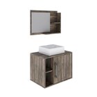 Conjunto Para Banheiro Gabinete Com Cuba Quadrada Q32 E Espel