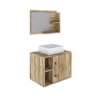 Conjunto Para Banheiro Gabinete Com Cuba Quadrada Q32 E Espel