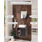 Conjunto Para Banheiro Gabinete Com Cuba Quadrada Q32 E Espel