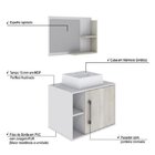 Conjunto Para Banheiro Gabinete Com Cuba Quadrada Q32 E Espel