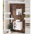 Conjunto Para Banheiro Gabinete Com Cuba Redonda R30 E Espelh