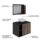 Conjunto Para Banheiro Gabinete Com Cuba Redonda R30 E Espelh