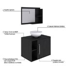 Conjunto Para Banheiro Gabinete Com Cuba Redonda R30 E Espelh