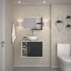 Conjunto Para Banheiro Gabinete Com Cuba Redonda R30 E Espelh