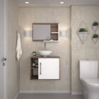 Conjunto Para Banheiro Gabinete Com Cuba Redonda R30 E Espelh