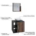 Conjunto Para Banheiro Gabinete Com Cuba Redonda R30 E Espelh