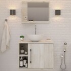 Conjunto Para Banheiro Gabinete Com Cuba Redonda R30 E Espelh