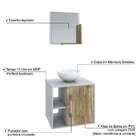 Conjunto Para Banheiro Gabinete Com Cuba Redonda R30 E Espelh