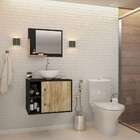 Conjunto Para Banheiro Gabinete Com Cuba Redonda R30 E Espelh