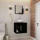 Conjunto Para Banheiro Gabinete Com Cuba Redonda R30 E Espelh