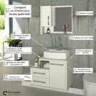 Conjunto Para Banheiro Gabinete Com Cuba Rt41 E Espelheira Le