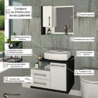 Conjunto Para Banheiro Gabinete Com Cuba Rt41 E Espelheira Le