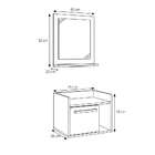 Conjunto Para Banheiro Gabinete E Espelheira 1 Pt Filbert Bra