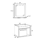 Conjunto Para Banheiro Gabinete E Espelheira 1 Pt Filbert Bra