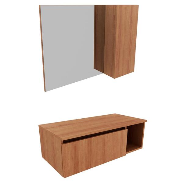 Conjunto Para Banheiro Gabinete E Espelheira Bn3601x02 Tecno