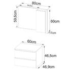 Conjunto Para Banheiro Gabinete E Espelheira Bn3607x02 Tecno