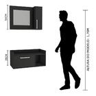 Conjunto Para Banheiro Gabinete E Espelheira Gustaaf 2 Pt Pre