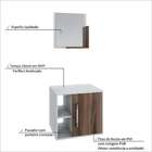 Conjunto Para Banheiro Gabinete E Espelheira Soft 500 Branco