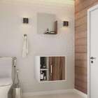 Conjunto Para Banheiro Gabinete E Espelheira Soft 500 Branco