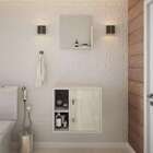 Conjunto Para Banheiro Gabinete E Espelheira Soft 500 Branco