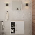 Conjunto Para Banheiro Gabinete E Espelheira Soft 500 Branco