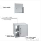 Conjunto Para Banheiro Gabinete E Espelheira Soft 500 Branco