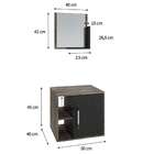 Conjunto Para Banheiro Gabinete E Espelheira Soft 500 Carvalh