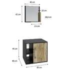 Conjunto Para Banheiro Gabinete E Espelheira Soft 500 Preto Ô