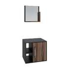 Conjunto Para Banheiro Gabinete E Espelheira Soft 500 Preto Ô